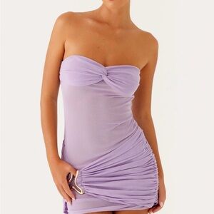 Peppermayo Strapless Lilac Dress